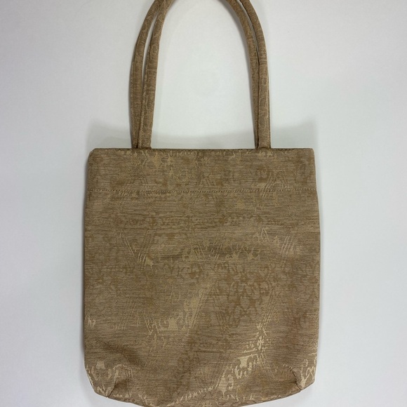 Guess Golden Floral Pattern Tote Bag - Picture 2 of 6